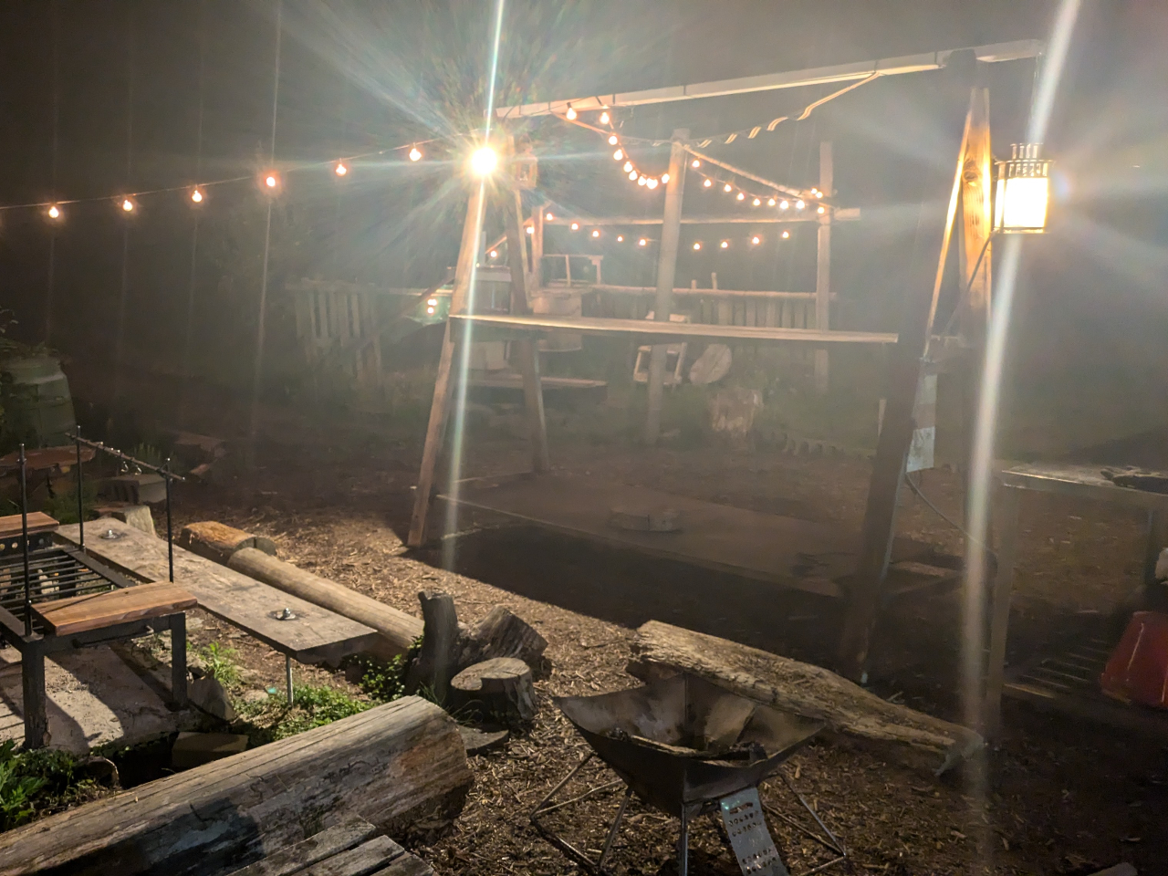 大型テーブル設置