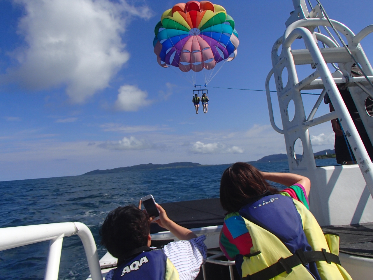沖縄 石垣島 地域共通クーポン対象 360度青い海 空 100mパラセーリングプラン Gotoトラベル地域共通クーポン取扱店舗 石垣島ブルーシーサー じゃらん遊び体験