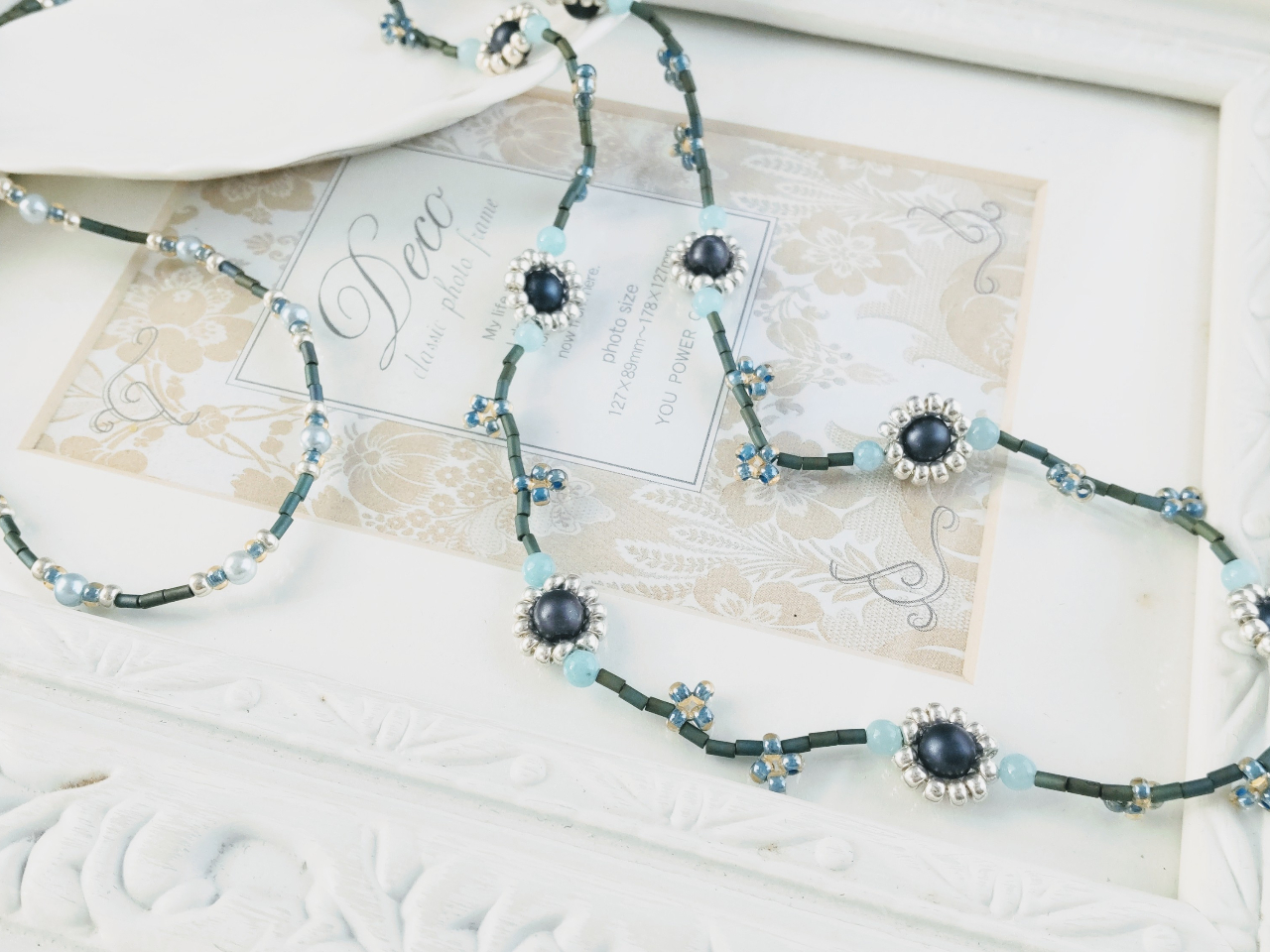 デイジーチェーンのロングネックレス