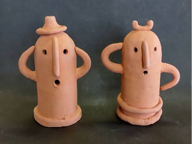 縄文人気分で、はにわ作り!