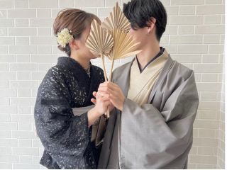 カップルつけ放題プラン☆【2人で-9,000円】全て込みこみ!ヘアセットもオプションも!!着物もランク分けがないからすべての中からお好きな着お選びいただけます♪