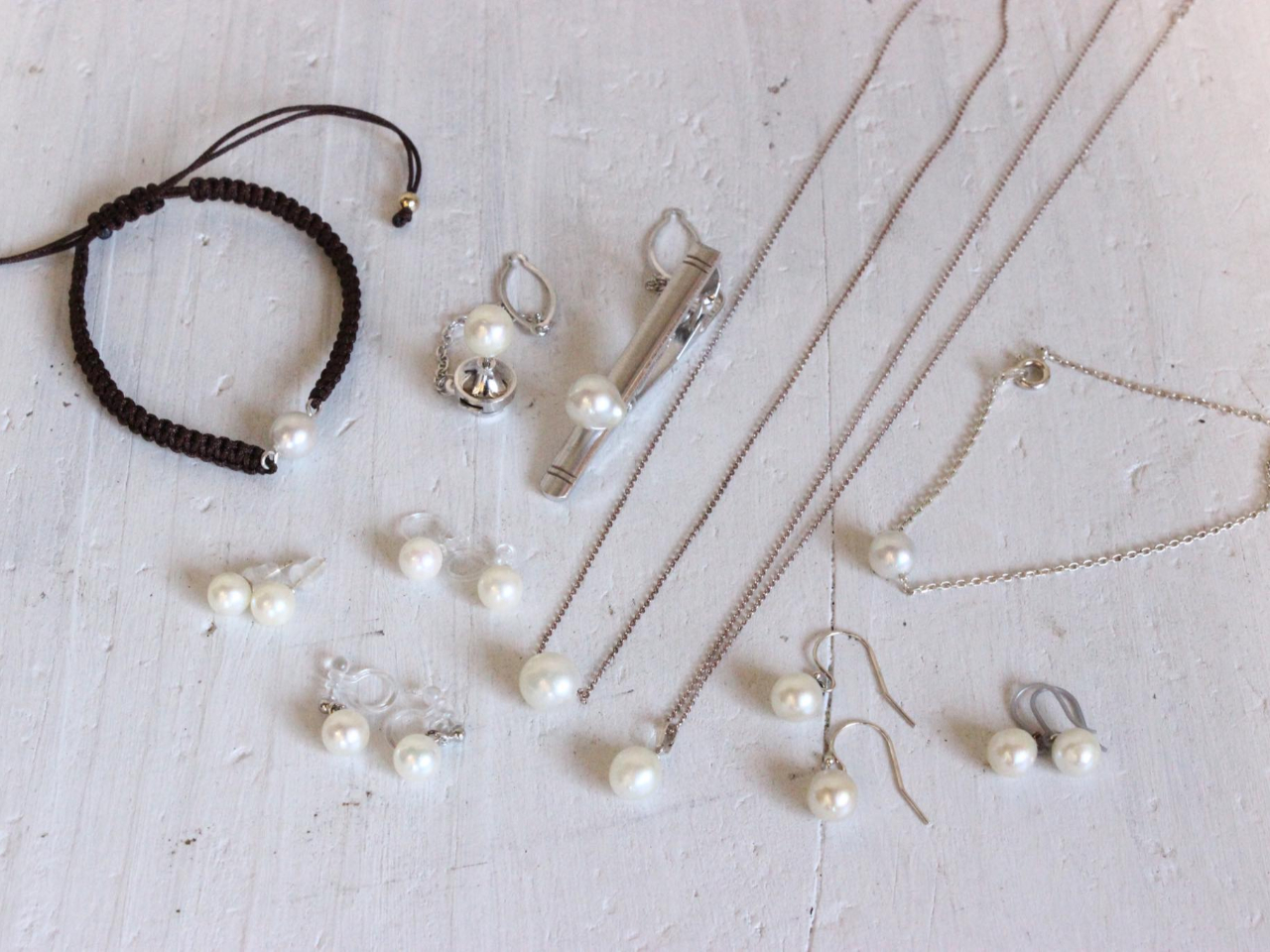 ネックレス ピアス ブレスレット タイバー ピンブローチ