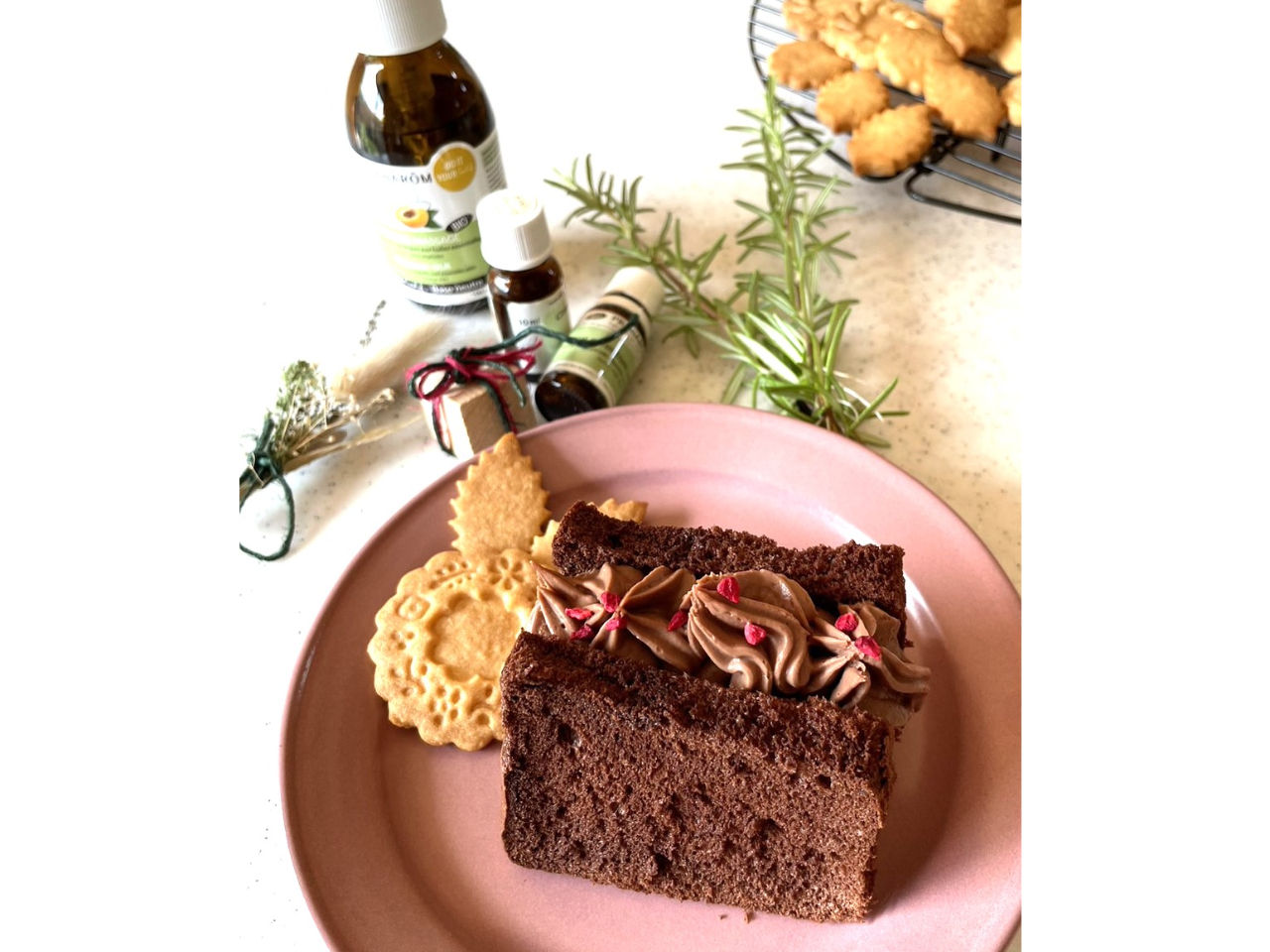 11月の特製スィーツはXmas気分を先取り☆『ダブルチョコレートシフォン』です♪