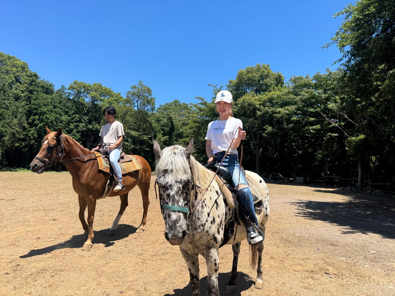 カップルで初めての乗馬体験