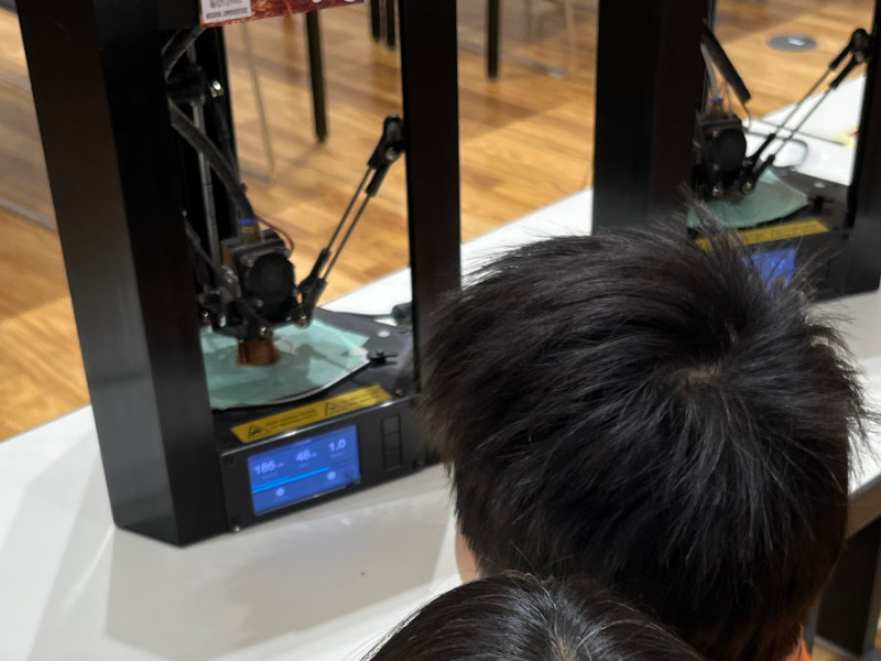 fUC΁AŌɂRDv^[Ŏۂɏo͂܂B