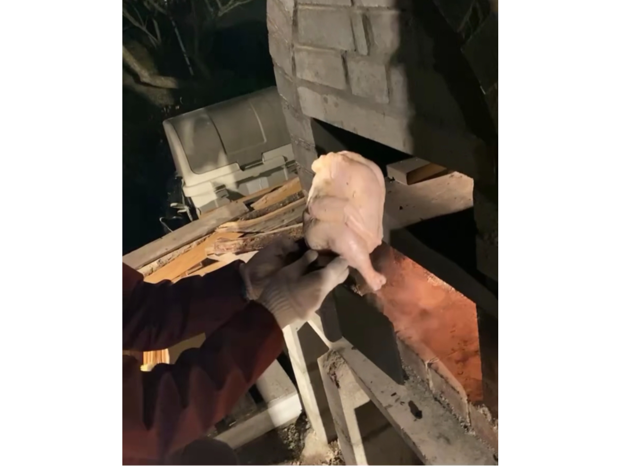 鳥の丸焼きもできます