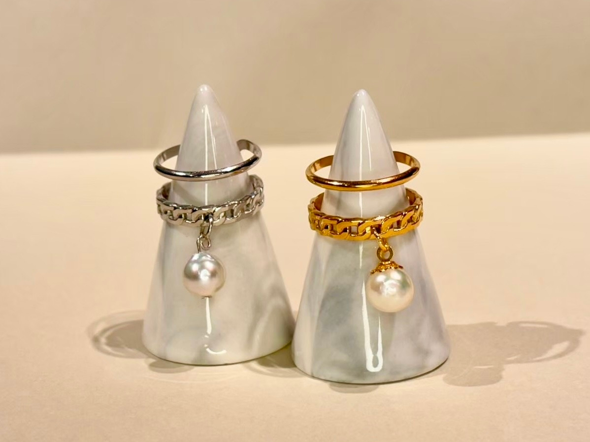 【二連チェーンリング(シルバー・ゴールド)】