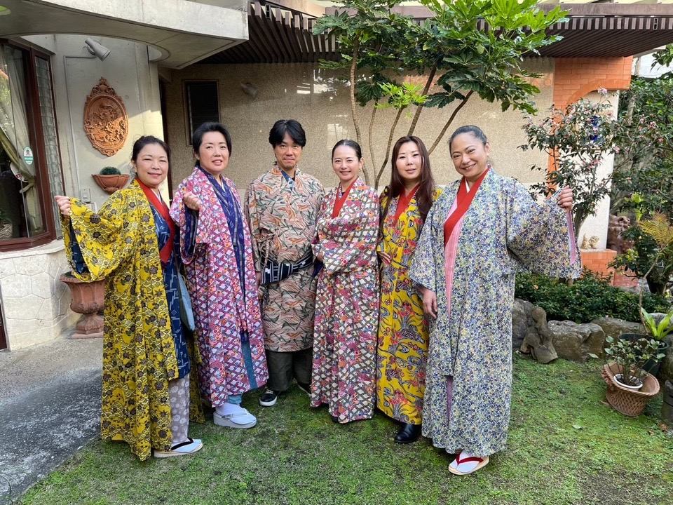 琉装を着て朝食会!(沖縄第一ホテル)