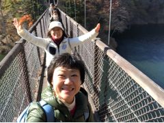 吊橋を渡って・・・