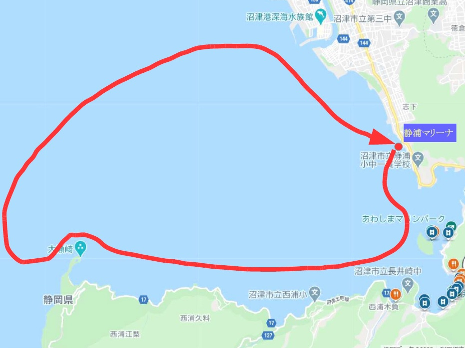 予定航路はこんな感じです