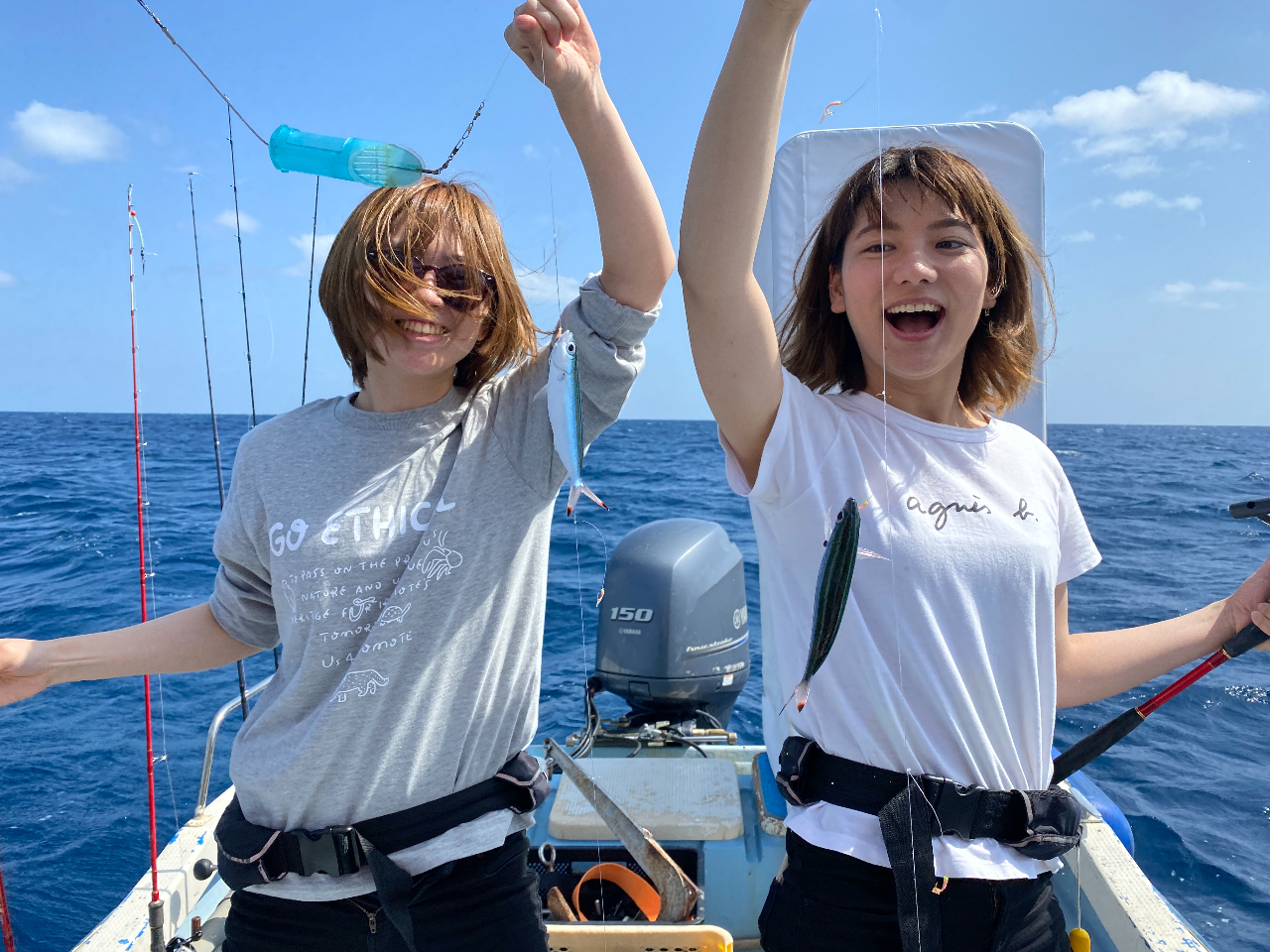 グルクンが釣れたら～！！釣ったグルクンを針につけ、泳がせて大物を狙う“泳がせ釣り”に挑戦！！！
