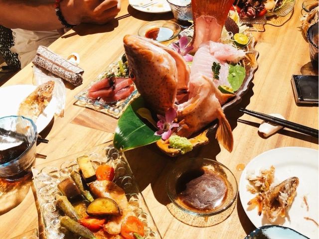釣れたお魚は提携の居酒屋で食べることが出来ますよ♪※要予約なのでご希望の方は事前にご連絡くださいね。