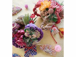 華やかで立体的なお正月のしめ縄飾りが作れます(お写真は「華やかプラン」になります)