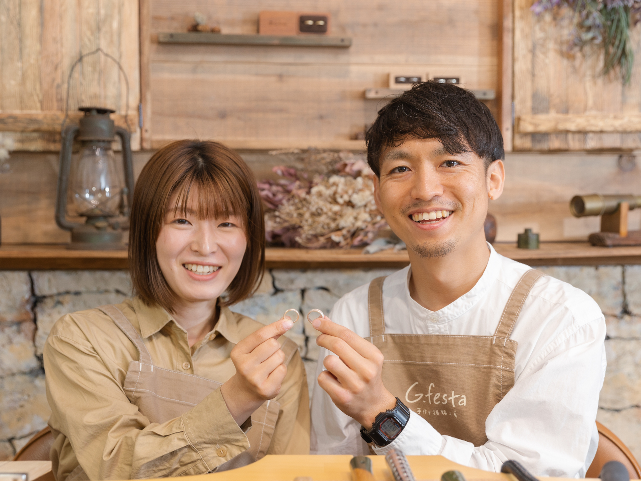 【岐阜・ペアリング制作】カップルやお友達・ご夫婦でオンリーワンのペアリング制作!...