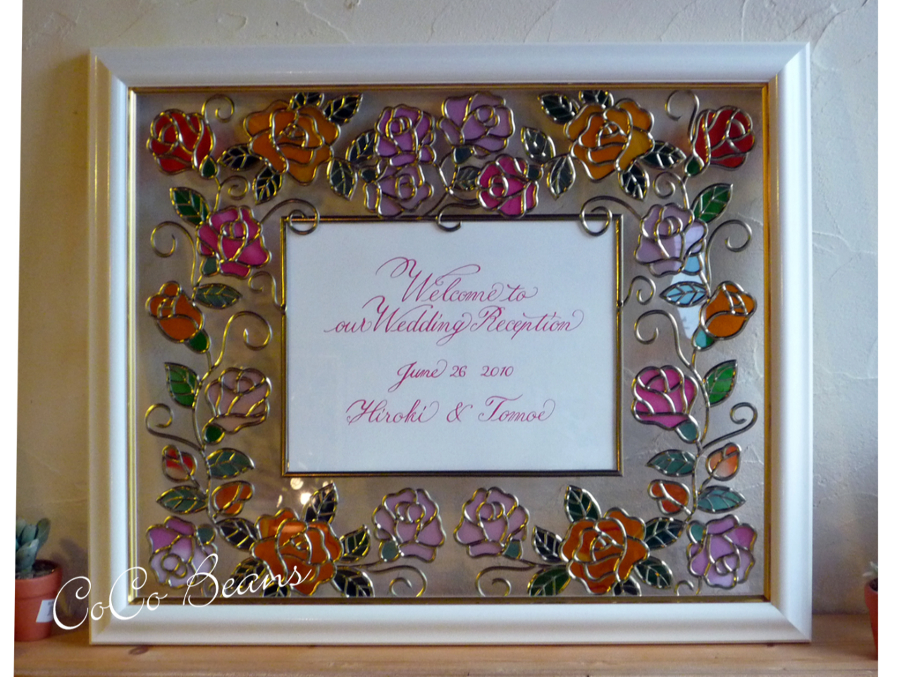 �E�F�f�B���O�{�[�h�̂��˗��������Ă���܂��B�����́A�J���O���t�B�[�ł���