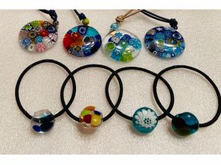 Aコース・ペンダントor キーホルダとペアでヘアゴム作成(1人1個ずつ)