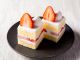 ふんわりとしたスポンジにやさしい甘さの生クリームといちごを贅沢に乗せた、王道のショートケーキ。