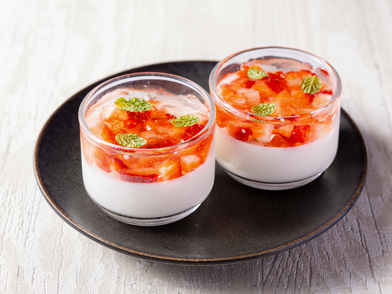 �Ȃ߂炩�Ȍ��ǂ��̃p���i�R�b�^�ɑu�₩�ȃ~���g�W������2�w�d���āB�W�����̒��ɂ͂��������ӂ񂾂�ɕ����߂܂����B