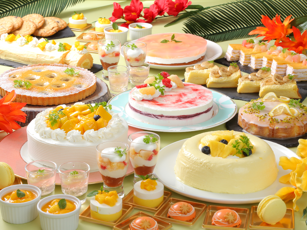 土日祝日限定！　7月4日～　★ランチ＆スイーツブッフェ　桃とマンゴーのスイーツフ...