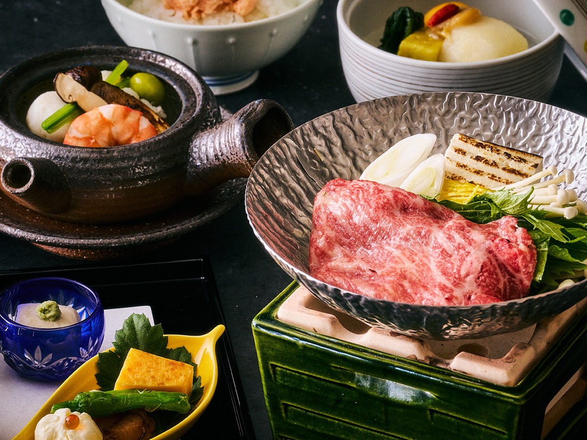 松茸土瓶蒸し・和牛すき煮鍋