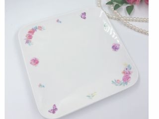 真白なお皿をこの様にお好きな柄で絵付ができ、その日にお持ち帰りできます