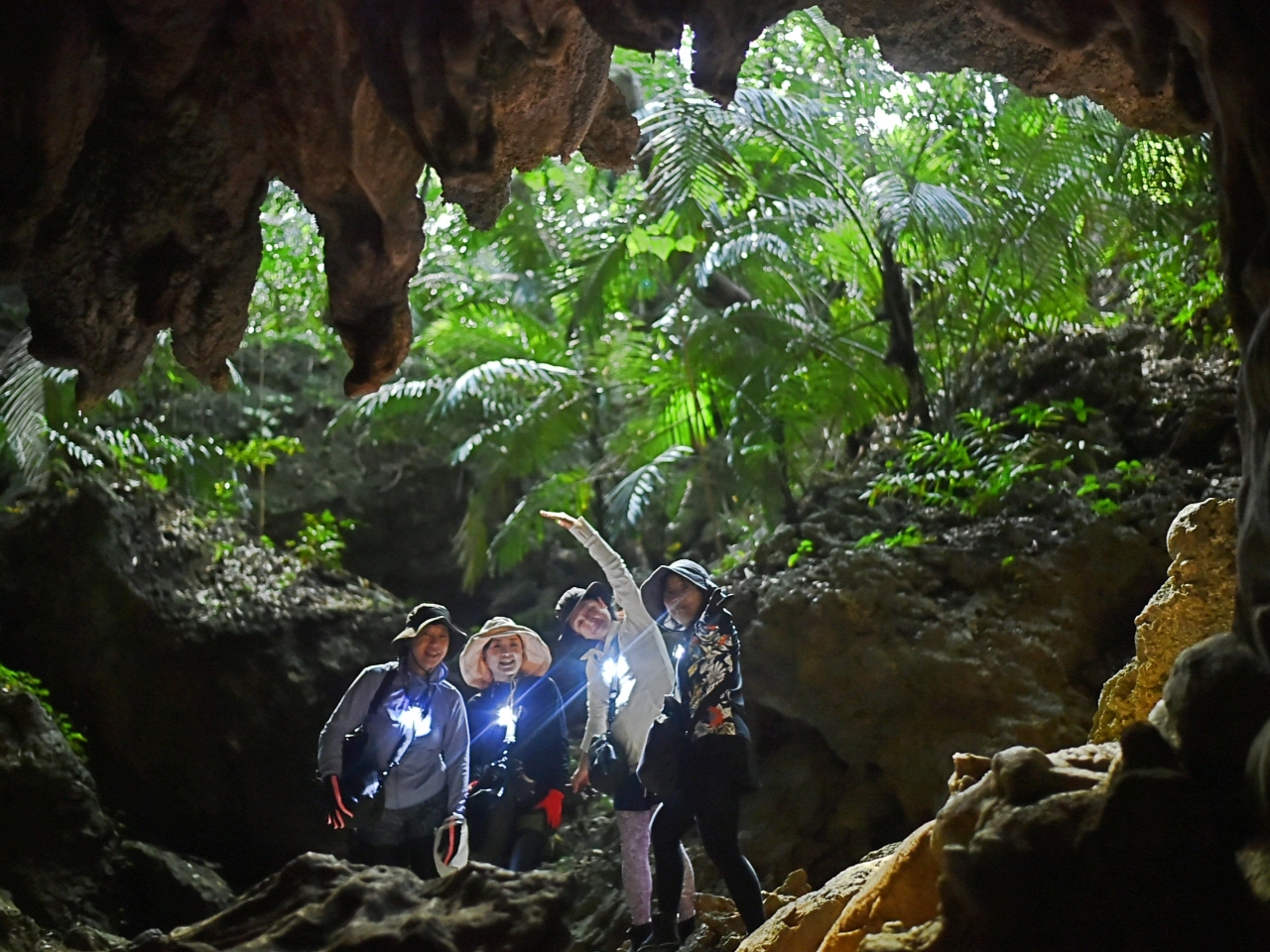 ジャングルトレッキングで洞窟探検へ!西表島のでしか見れない絶景が堪能できますよ!