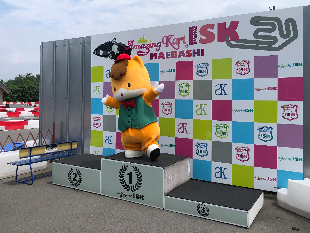 表彰台もありますよ、映えるの撮れます