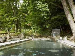 豊かな自然に囲まれた源泉100%の露店風呂です