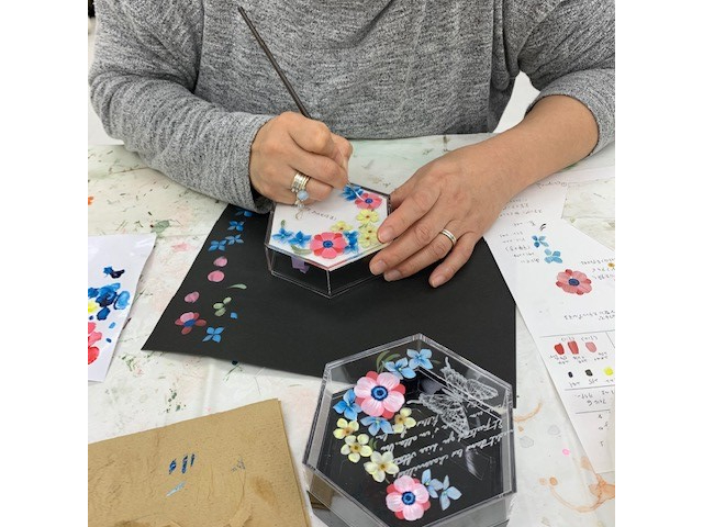 トールペイント作品生活道具インテリア No.craft-14129/トールペインティング（トールペイント）「蓋付