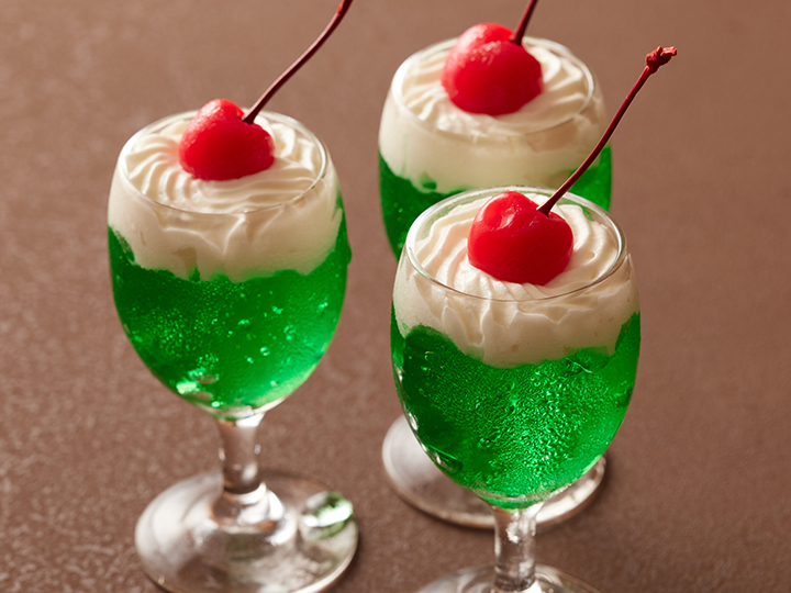 メロンソーダ風炭酸ゼリー