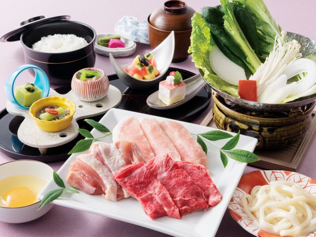 3種の肉すき御膳