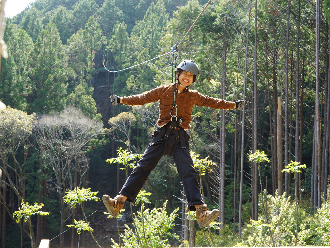 ◇ジップライン体験◇大自然で爽快アクティビティ!!小学生から参加OK!この夏は椿...