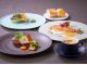 【洋食コース】冷前菜:秋刀魚のコンフィと大根のミルフィーユ仕立て 温前菜:本日のスープ 魚料理:タスマニアサーモンのミキュイ 肉料理:牛フィレ肉のグリル