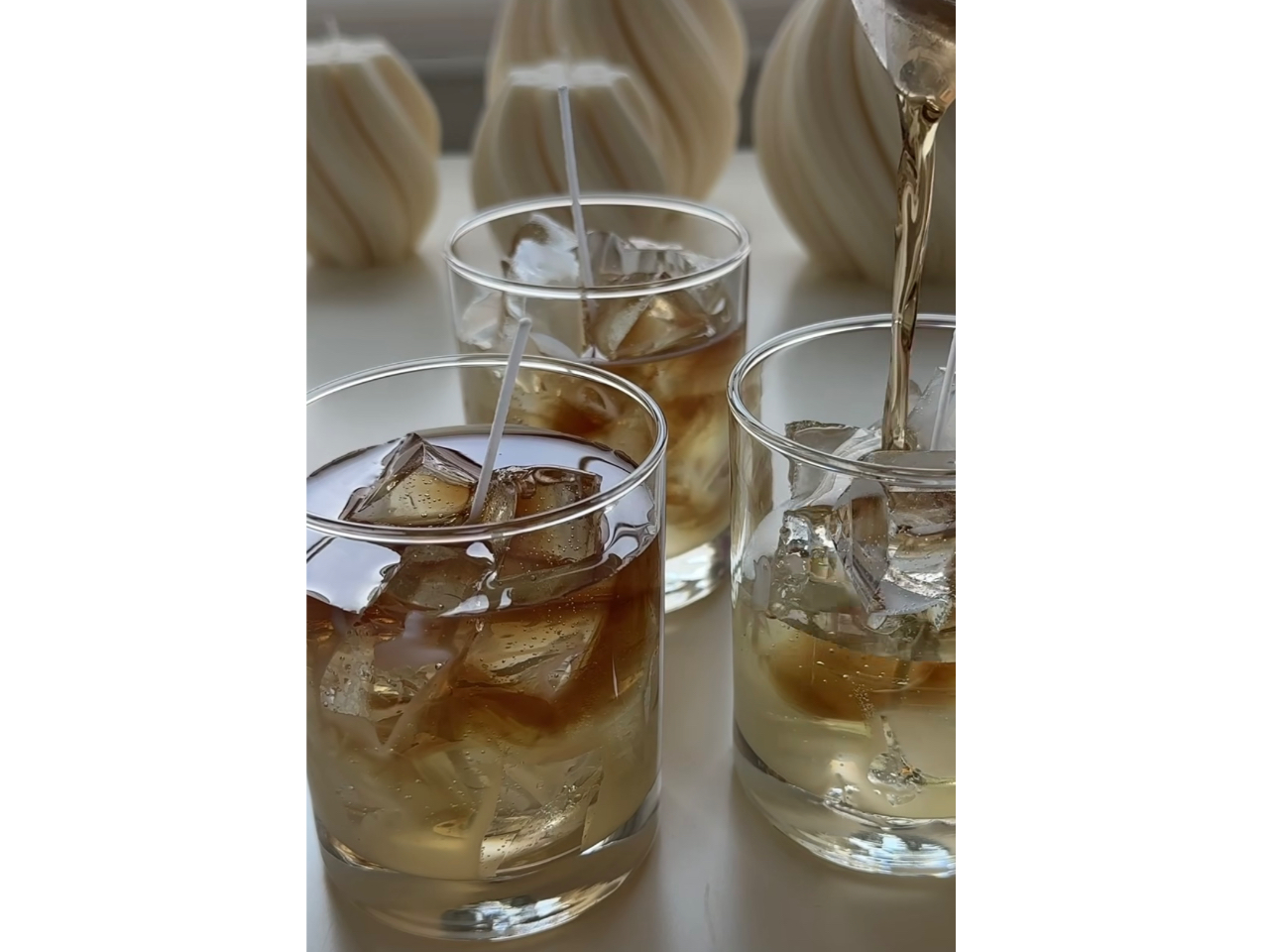 カフェラテキャンドル