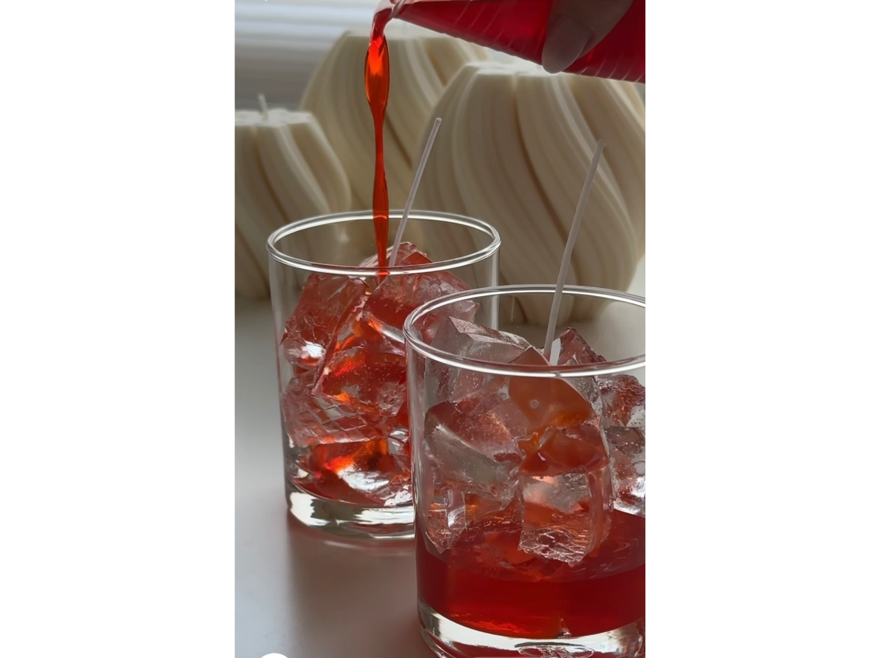 いちごミルクキャンドル