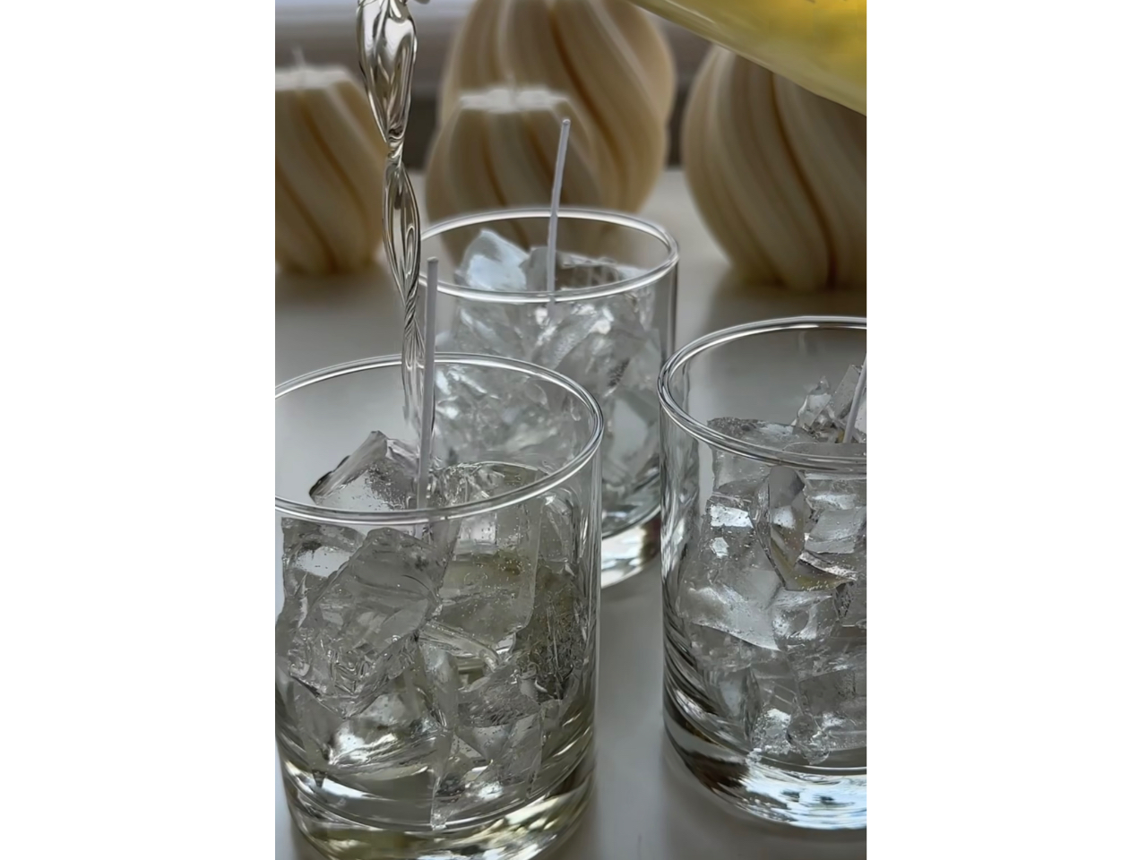 カフェラテキャンドル