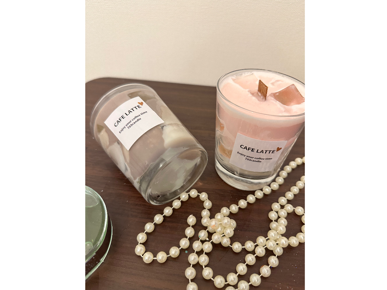 カフェラテキャンドル