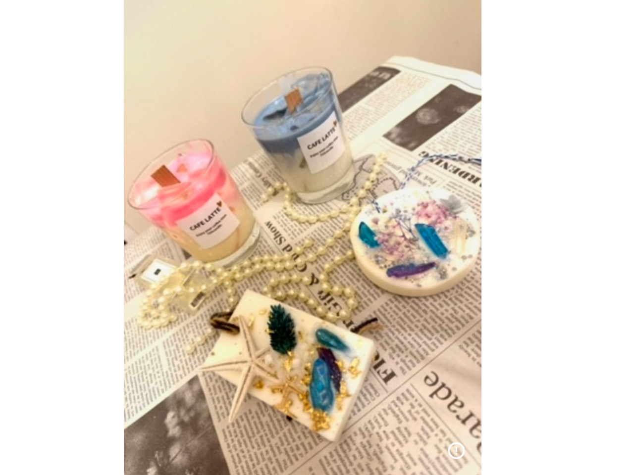 カフェラテキャンドル&ワックスサシェ