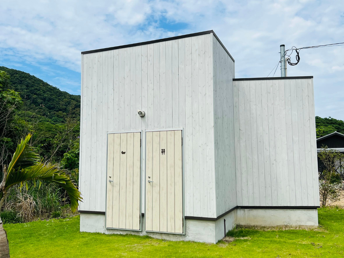 当社専用の温水シャワー無料完備しております。