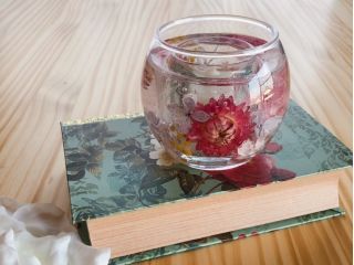 お好きなお花で作るジェルキャンドルホルダー