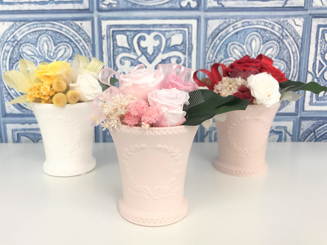 ナチュラルポット・Small(1個)製作|プリザーブドフラワー アレンジメント体...