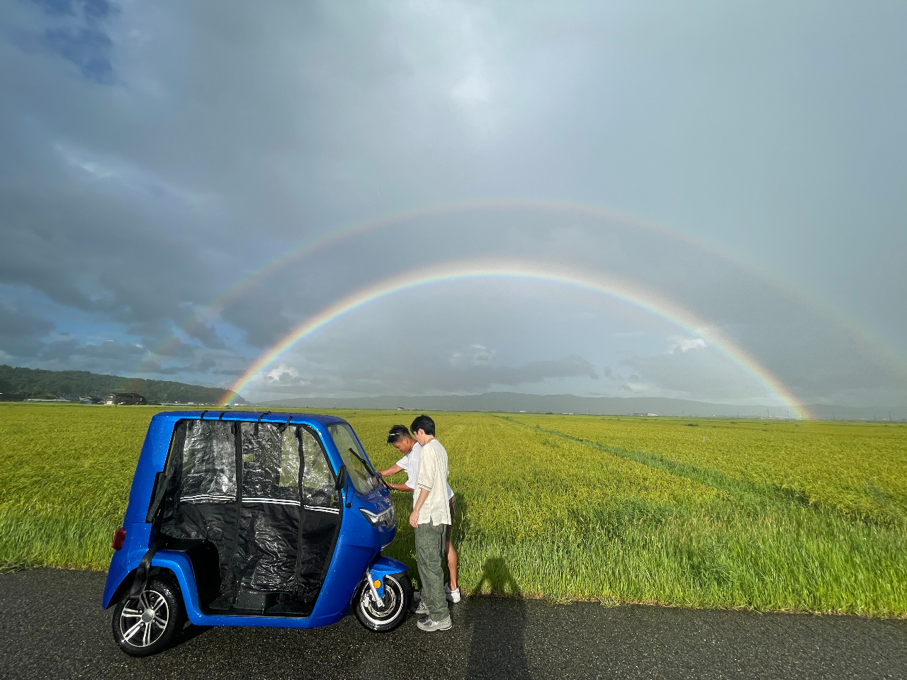 見渡す限りの田園ロードも人気です!