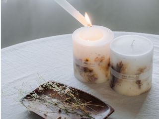 好きなドライフラワーで好みのボタニカルキャンドルを作れます!