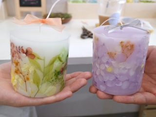 お好きなお花を使ってオリジナルのボタニカルキャンドルを作りましょう