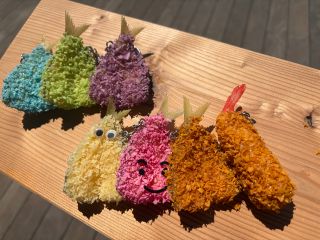 カラフルなアジフライが作成できます! (エビフライもお選び頂けます。)