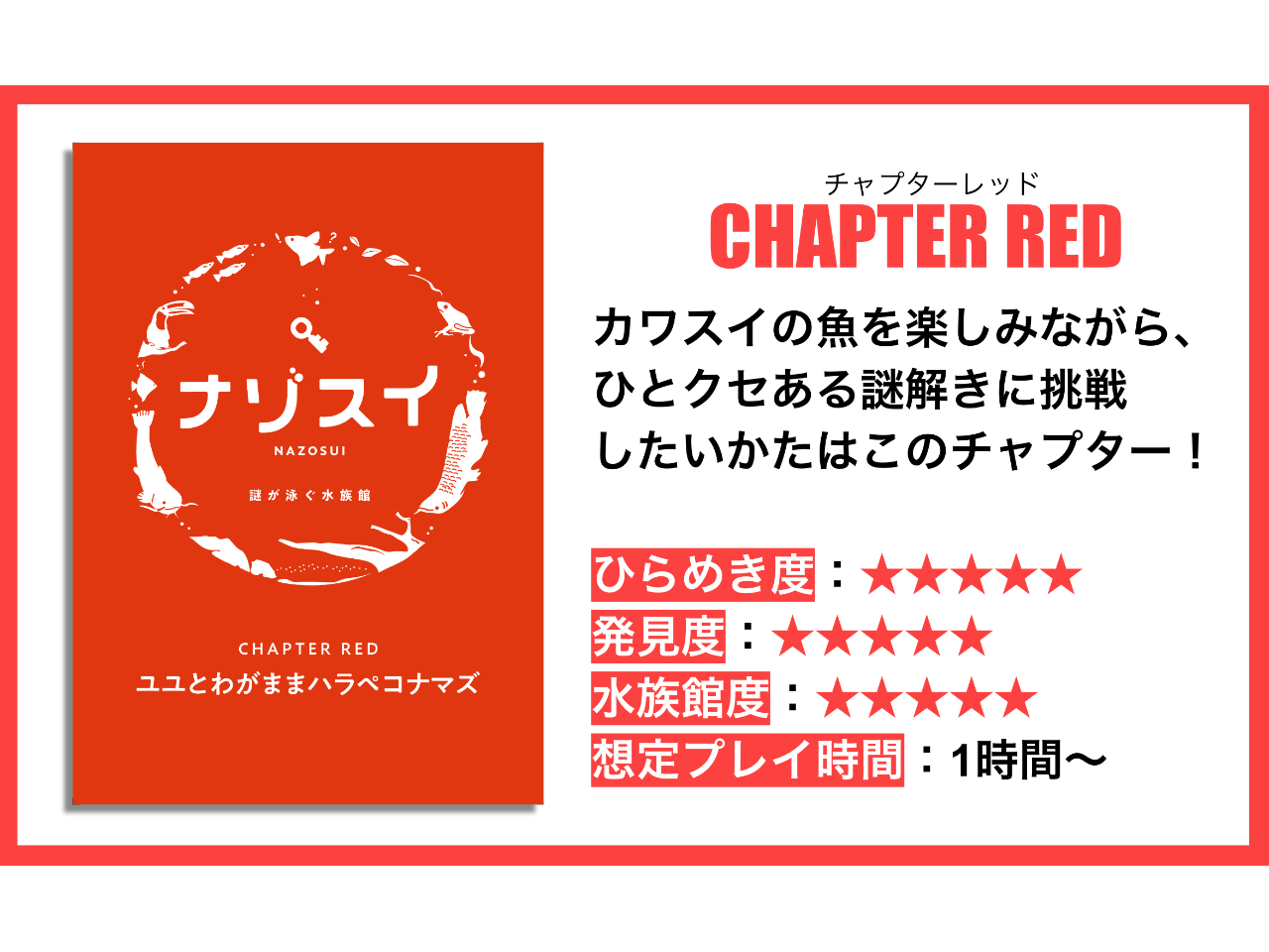 ナゾスイ第二弾『CHAPTER RED 〜ユユとわがままハラペコナマズ〜』