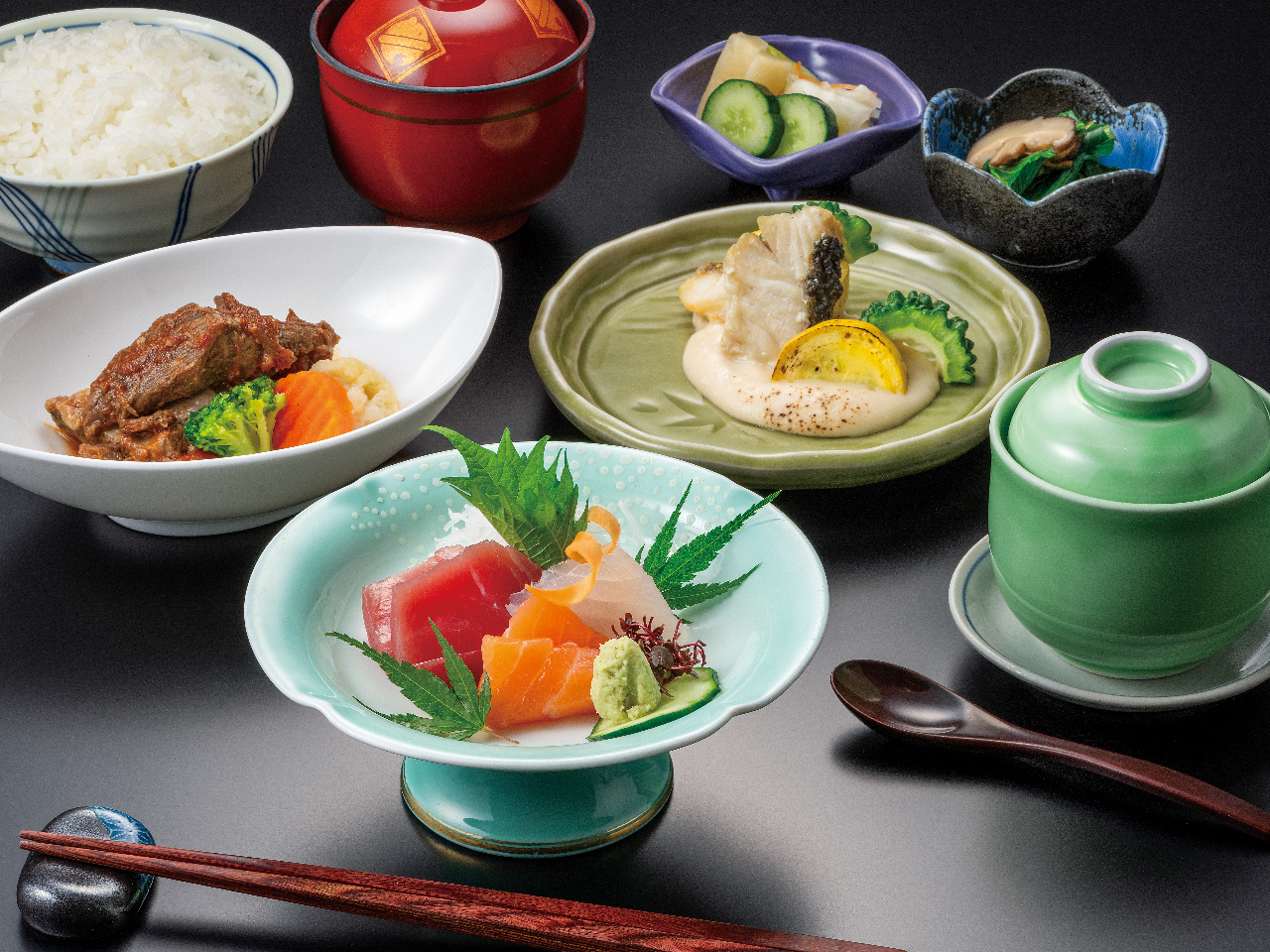 お膳　御膳　レトロ　10客 上尾の魔女カフェ】 薬膳御膳、ワンプレートランチの内容が秋らしく