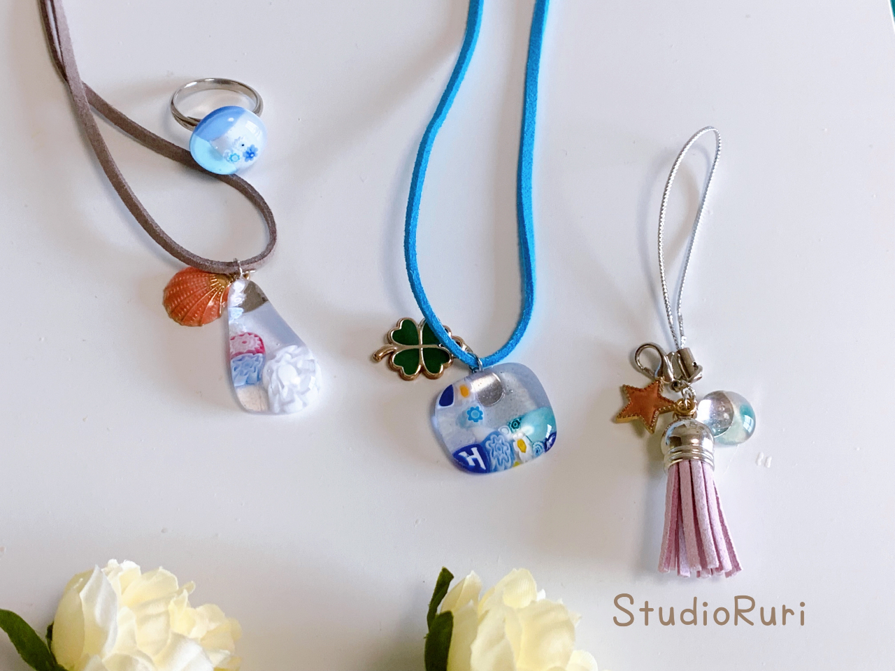 お客様がデザインした作品です〜クリアなガラスが可憐で可愛らしい〜(^^♪