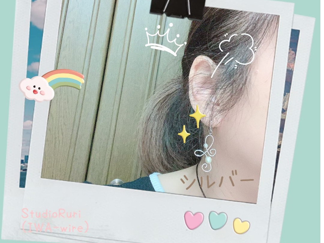 シルバーのクリオネ・ピアスは普段使いでも可愛いよ〜♪