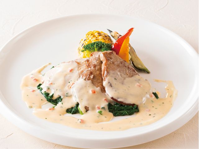 “いばらき”を食べようフェア/常陸の輝き 豚フィレ肉の薄切りソテー 香草入りクリームソース(+900円)